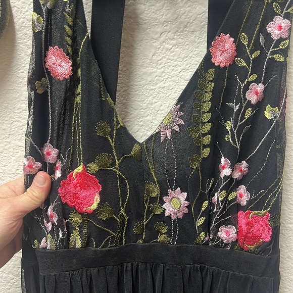 INC black floral dress size large - Picture 5 of 5